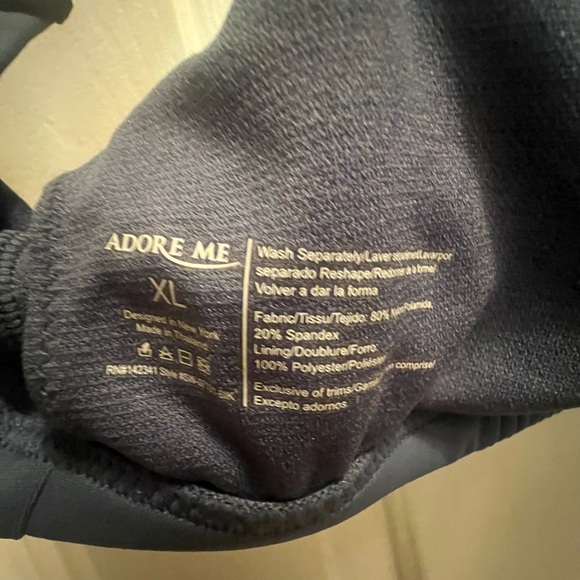 Adore Me Black and Blue Bikini Swim - Picture 3 of 3